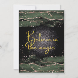 Festividades Acredite no cartão de feriado mágico