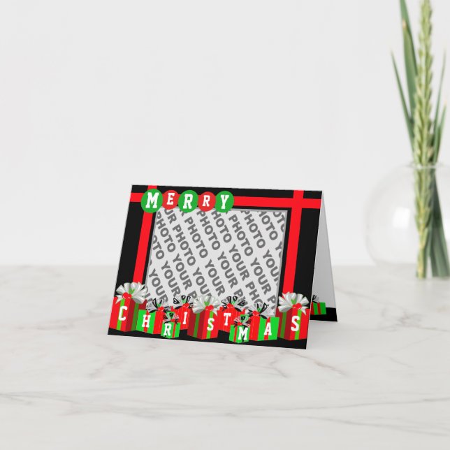 Festividades Adicionar Caixa de Presente de Cartão de Natal Fel (Frente)