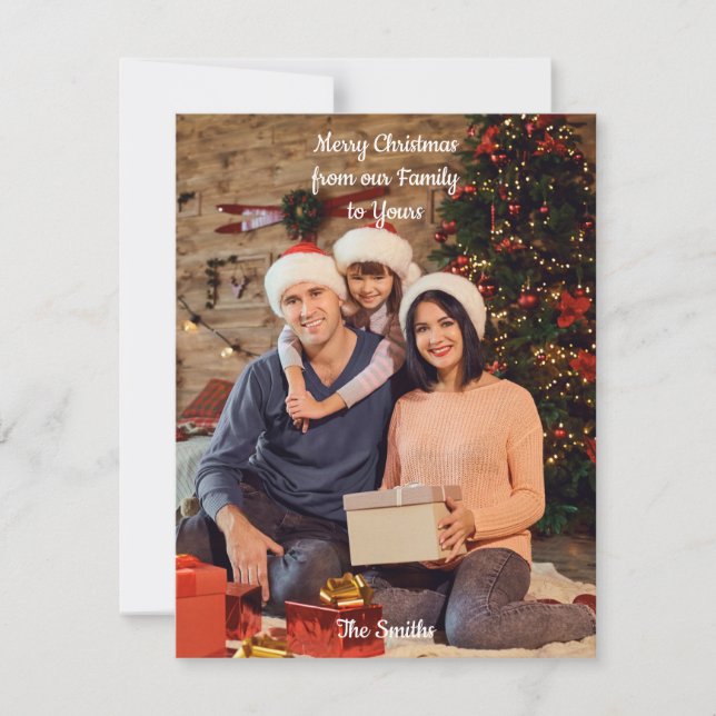 Festividades Adicione seu próprio cartão de Natal de imagem (Frente)