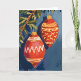 Festividades Adornos de Natal Cartão de Férias Aquarela