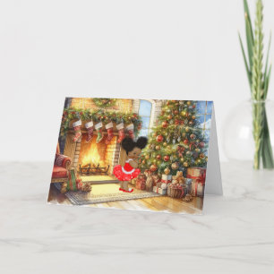 Festividades Afro-americano, Criança Negra, Cartão de Natal