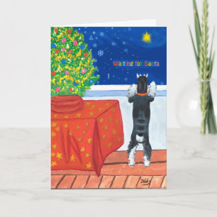 Festividades Aguardando Papais noeis Cartão de Natal