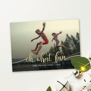 Festividades Ah, Que Diversão! Cartão de Fotos de Natal Plano