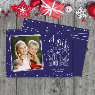 Festividades Alegria ao Cartão de Natal de Foto Manuscrito