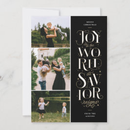 Festividades Alegria com o cartão mundial religioso de Natal