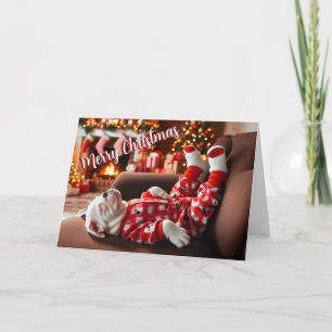 Festividades American Bulldog Docinho Sonha Cartão de Natal