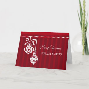 Festividades Amigo Feliz Cartão de Natal Vermelho Decoração Bra