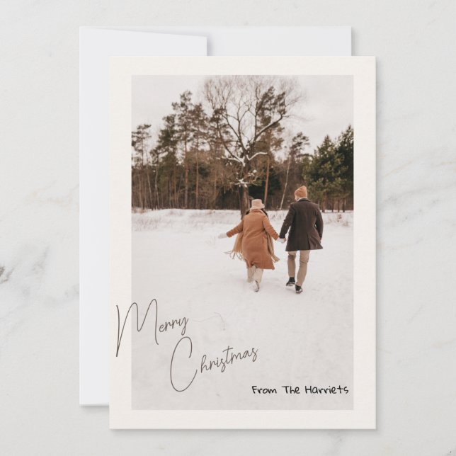 Festividades Amigos de Cartão de Natal Personalizado/ Xmas Fami (Frente)