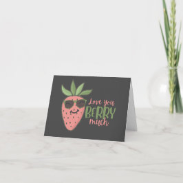 Festividades Amo-Te Berry Muito Cartão De Saudação