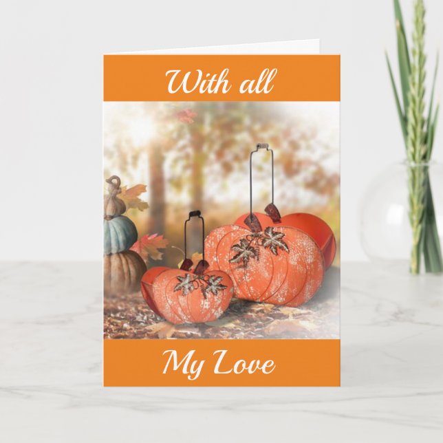 FESTIVIDADES **AMOR** CARTÃO DE AGRADECIMENTO AO QUE EU AMO (Frente)