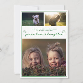 Festividades Amor Moderno | Cartão de Colagem de Fotos de Ano N
