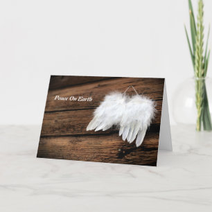 Festividades Angel Wings Dobrou o cartão de feriado