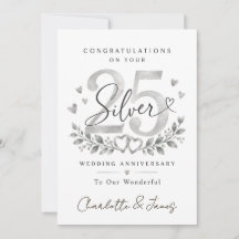 Aniversário de 25 anos de Casamento | Cartão de An