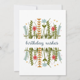 Festividades Aniversário Deseja Cartão de Aniversário Floral