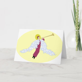 Festividades Anjo com Cartão de Natal de Trompete