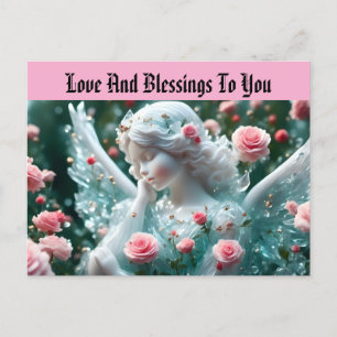 Festividades Anjo com cartão postal de feriado de Rosas