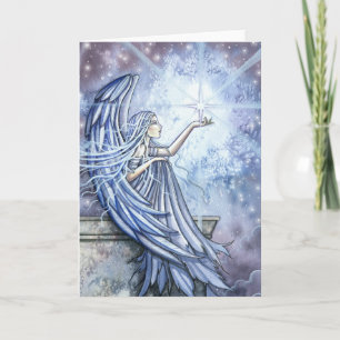 Festividades Anjo e Estrela de Cartão de Natal