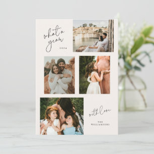 Festividades Ano em Revisão do Cartão com fotos de Colagem da F
