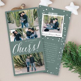 Festividades Ano Novo Cheers Script de Cartão com fotos de Féri