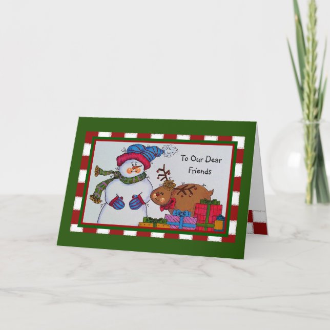 Festividades Ao Caro Cartão de Natal Dos Nossos Amigos (Frente)