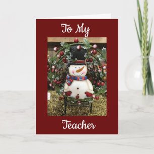 FESTIVIDADES AO MEU PROFESSOR** NO CARTÃO DE NATAL
