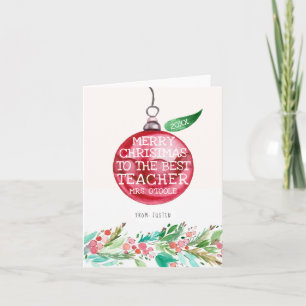 Festividades Apreciação de Professor Cartão de Natal Personal
