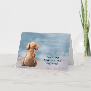 Festividades Apricot Toy Poodle Dog Cartão de condolências