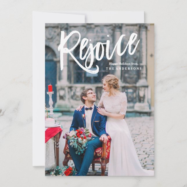 Festividades Aproveite o Cartão com fotos de Sobreposição de Fe (Frente)