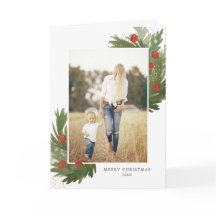 Aquarela Festiva - Cartão de Saudação Fotográfica 