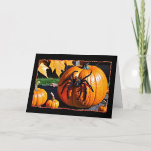 Festividades Aranha na Abóbora Cartão de Halloween