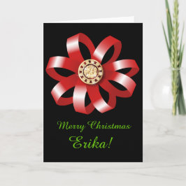 Festividades Arco vermelho e joias Cartão de Natal