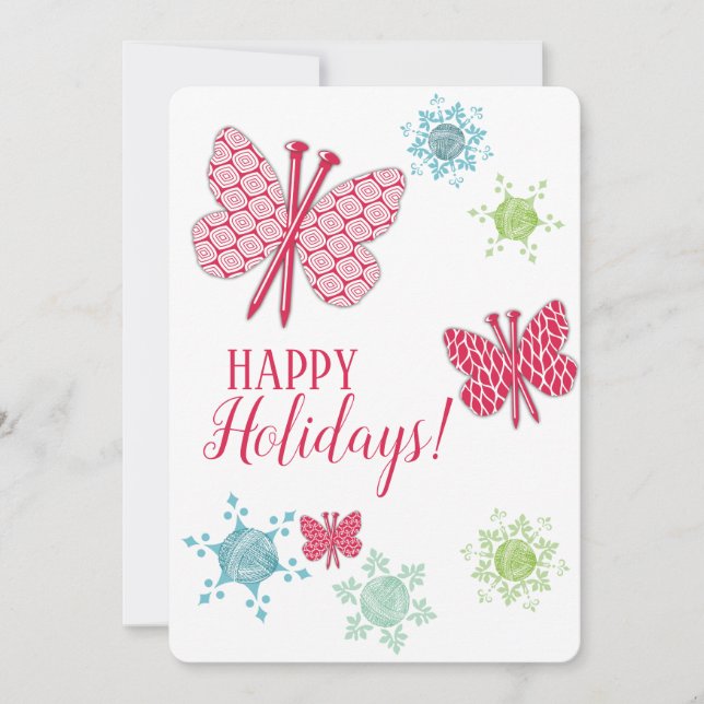 Festividades Armadilhas agulhas artesanatos Cartão de Natal (Frente)