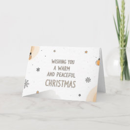 Festividades Arte de cartão minimalista de Natal quente e pacíf