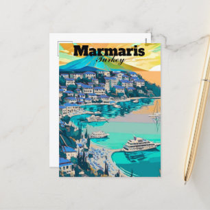 Festividades Arte de Cartão Postal de Viagem de Marmaris, Marma
