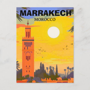Festividades Arte de Cartão Postal de Viagem de Marrakesh, Cart