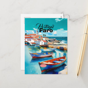 Festividades Arte de Cartão Postal de Viagem Faro Portugal, Via