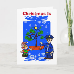 Festividades Árvore de decoração do Cop Elf com cartão de algem
