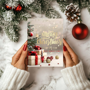 Festividades Árvore de Natal Apresenta Cartão de Férias Bokeh