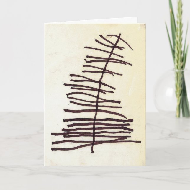 Festividades Árvore de Natal de desenho infantil - Cartão de Sa (Frente)