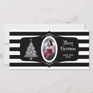 Festividades Árvore de Natal Gótica Com Cartão de Foto Cameo