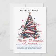Árvore de Natal Patriótica ATH1 com CARTÃO PLANO d