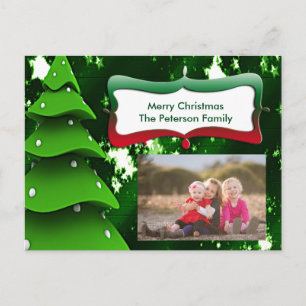 Festividades Árvore de Natal Verde Falso com Cartão Postal de