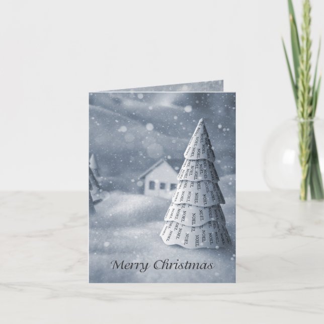 Festividades Árvore de Noel de Cartão de Natal (Frente)