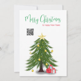 Festividades Árvore Natal com Cartão de Férias Plano Vermelho P