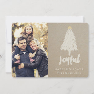 Festividades Árvore Rustic Kraft Pine Cartão de férias