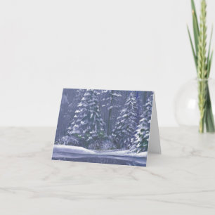 Festividades "Árvores de inverno" Cartão sazonal de belas art