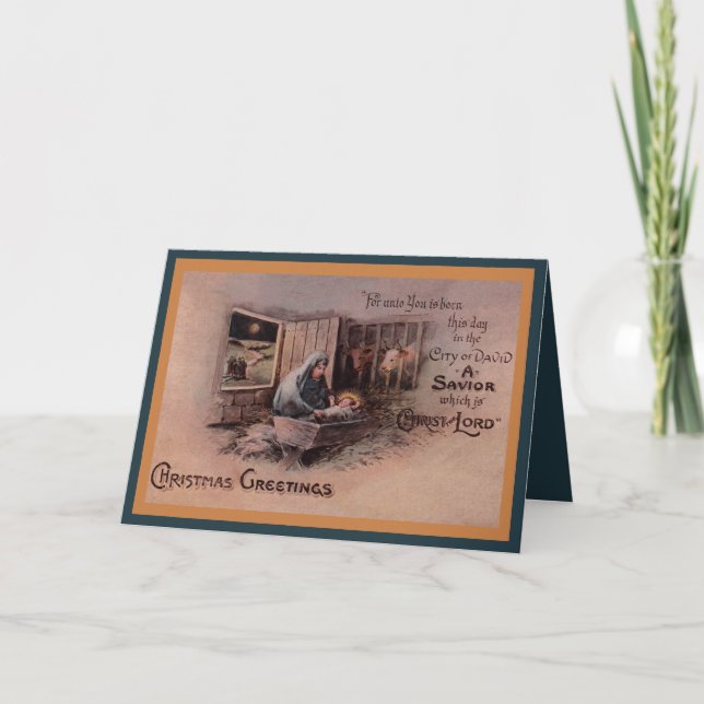 Festividades As bênçãos do cartão de saudação de Natal (Frente)