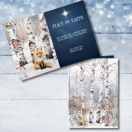 Festividades Aspende no inverno com Cartão de Natal da Raposa V