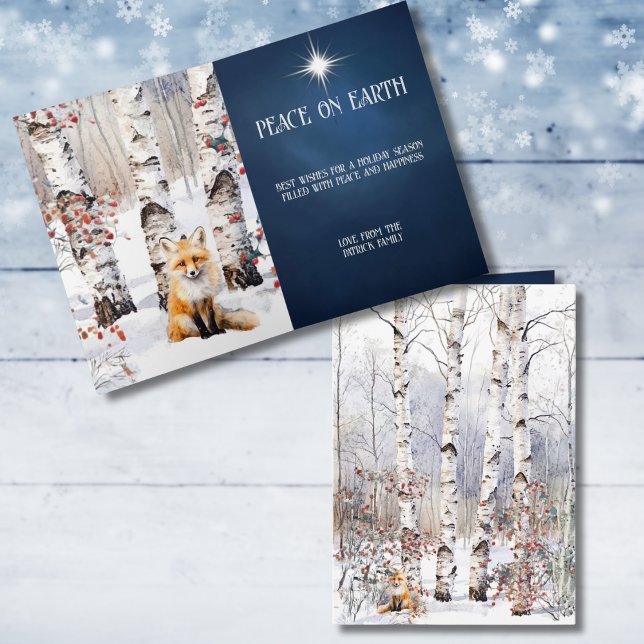 Festividades Aspende no inverno com Cartão de Natal da Raposa V (Criador carregado)