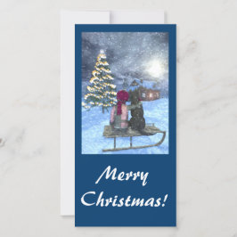 Festividades Assistindo ao Cartão de Natal de Papais noeis